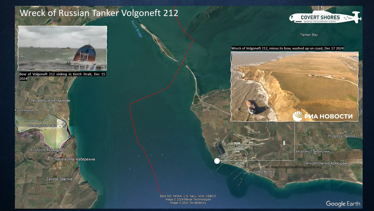 L'épave d'un pétrolier russe en détresse perdu dans la mer Noire il y a quelques jours a été observée sur la côte russe