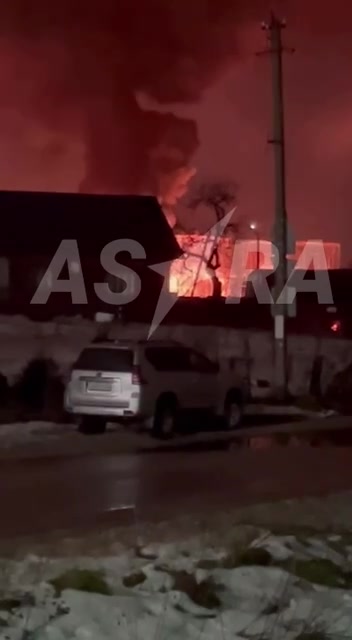 Oil depot caught fire in Yartsevo of Smolensk region as result of drones attack