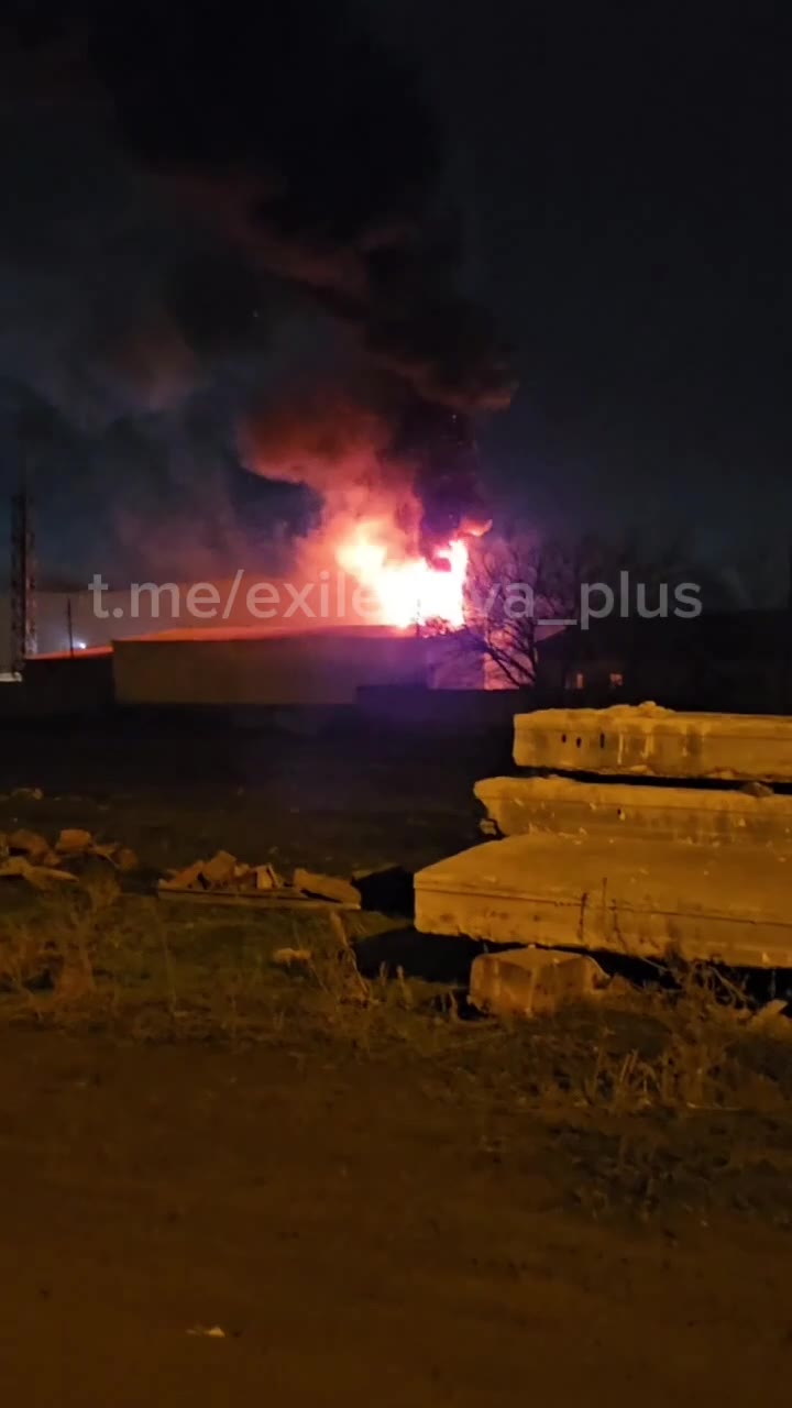 Plastfaktor plant in Krym of Rostov region is reportedly on fire 