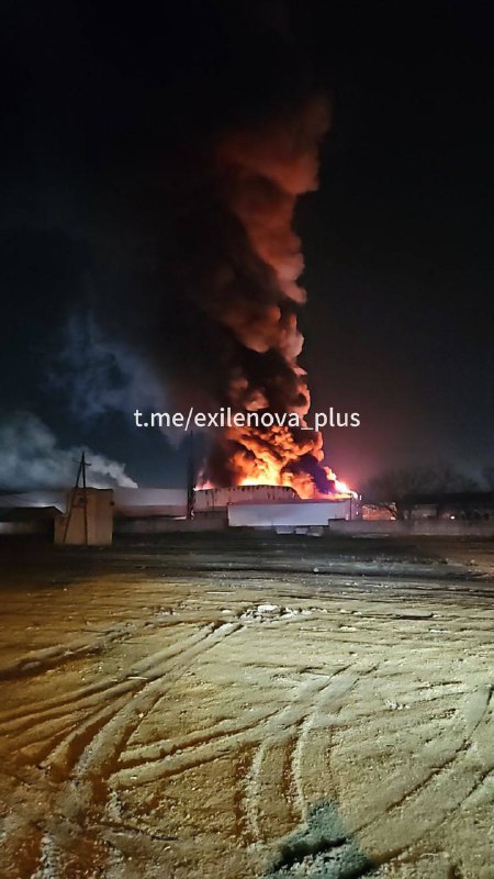 Plastfaktor plant in Krym of Rostov region is reportedly on fire 