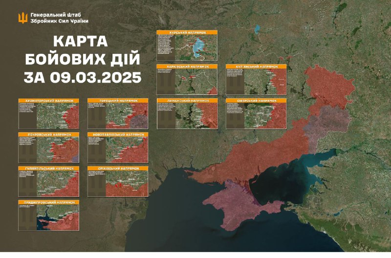 Russische Flugzeuge führten Luftangriffe auf Borova, Kozacha Lopan, Prudyanka, Slatyne, Vovchanski Khutory im Gebiet Charkiw, Zorya, Poltavka, Pokrovsk, Svirove, Nadiyivka, Odradne, Shevchenko im Gebiet Donezk, Huliaipole, Novoandriyivka, Stepove, Kamyanske im Gebiet Saporischschja und den Generalstab der Streitkräfte der Ukraine durch Berichte