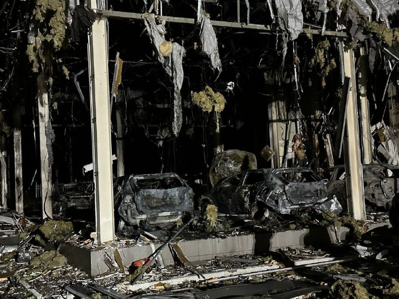 Fires started in 4 locations as result of Shahed-type drone strikes in Brovary