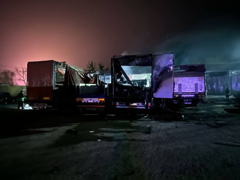 Fires started in 4 locations as result of Shahed-type drone strikes in Brovary