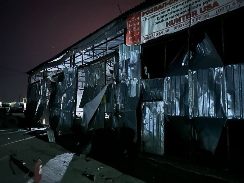 Fires started in 4 locations as result of Shahed-type drone strikes in Brovary