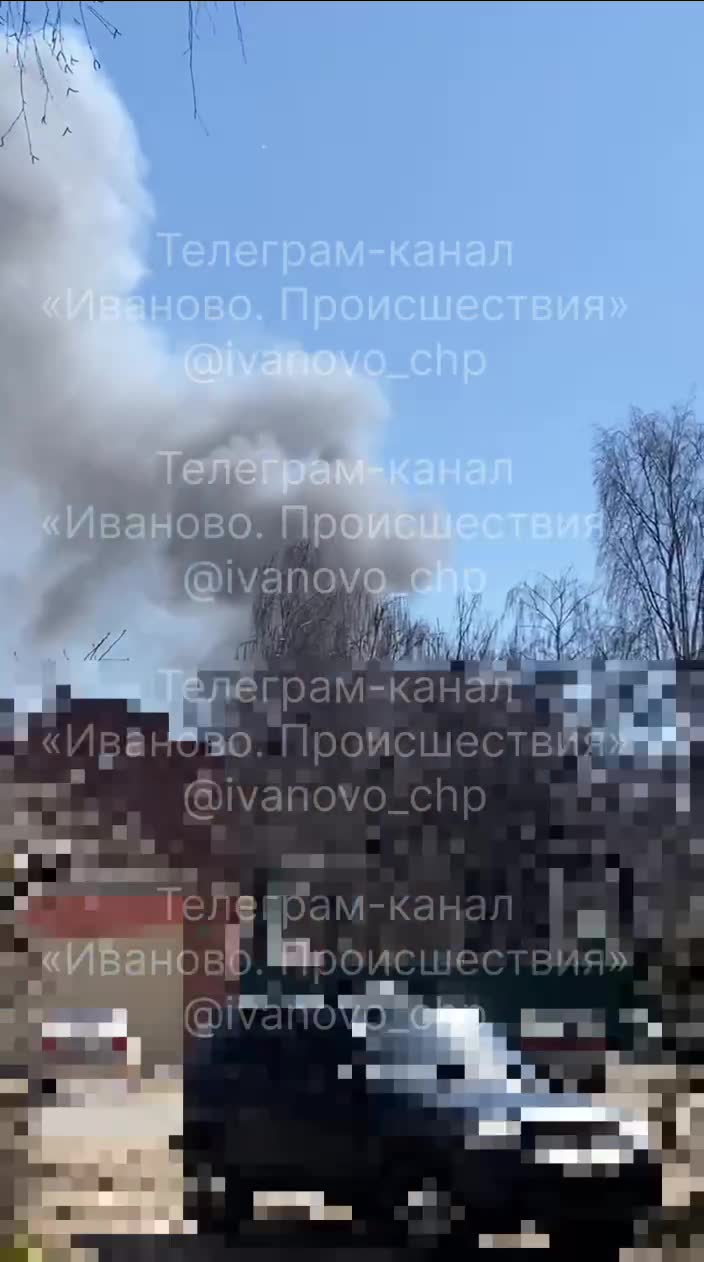 The barracks of the 112th Missile Brigade in Shuya is on fire as a result of drone strikes