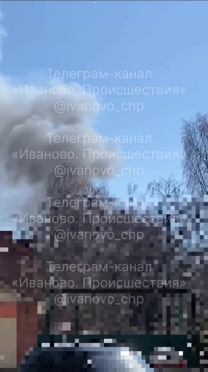 The barracks of the 112th Missile Brigade in Shuya is on fire as a result of drone strikes