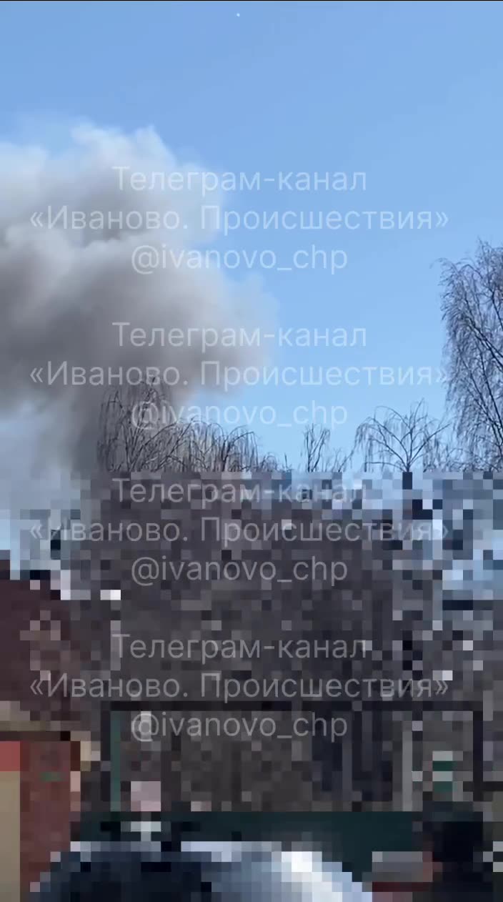 The barracks of the 112th Missile Brigade in Shuya is on fire as a result of drone strikes