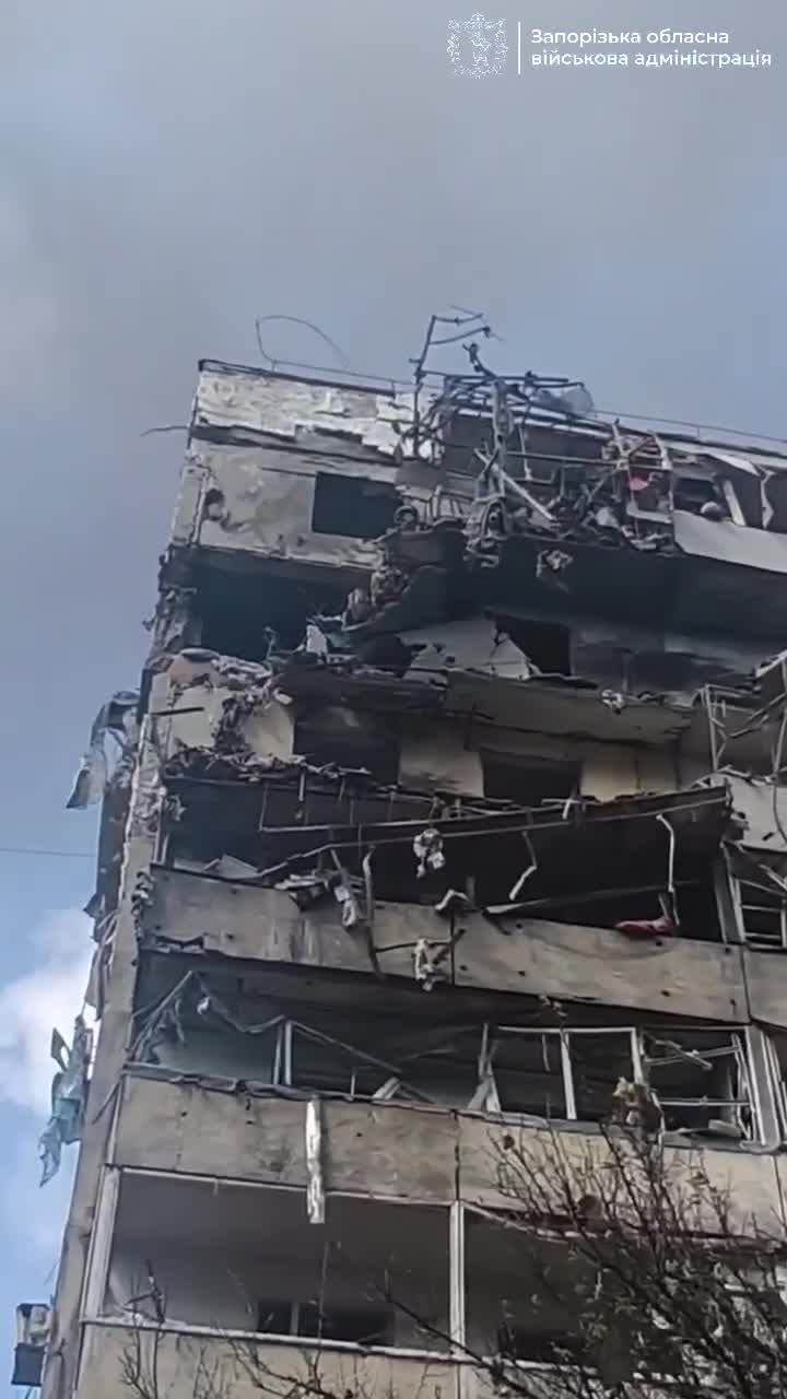 Russian aviation had dropped guided glide bomb at the residential house in Zaporizhzhia