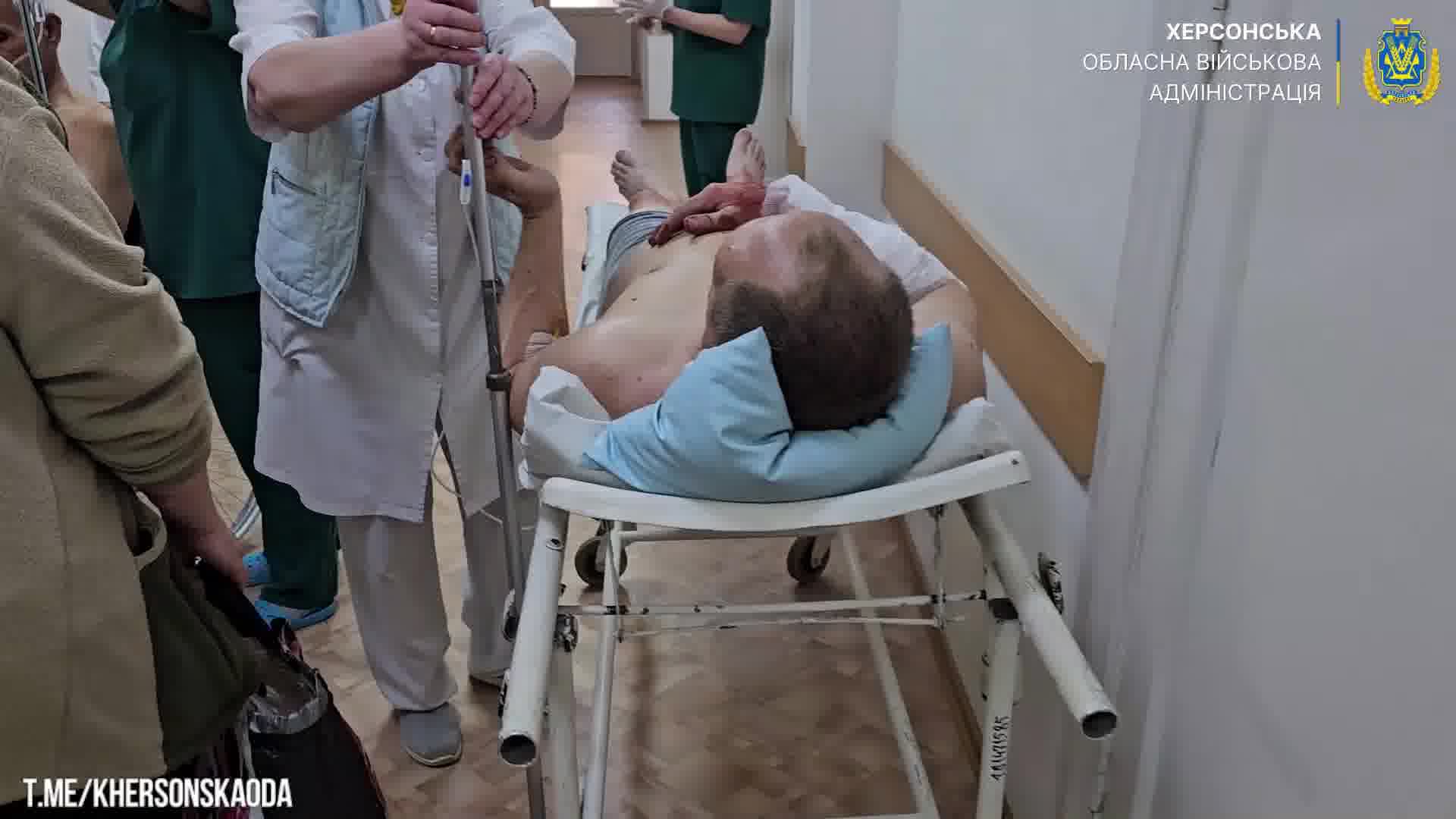 4 people wounded as result of drone strikes at the hospital in Kherson 