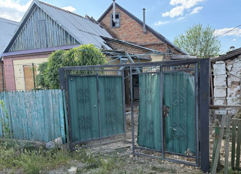 Damage in Nikopol district as result of artillery shelling and FPV drone strikes