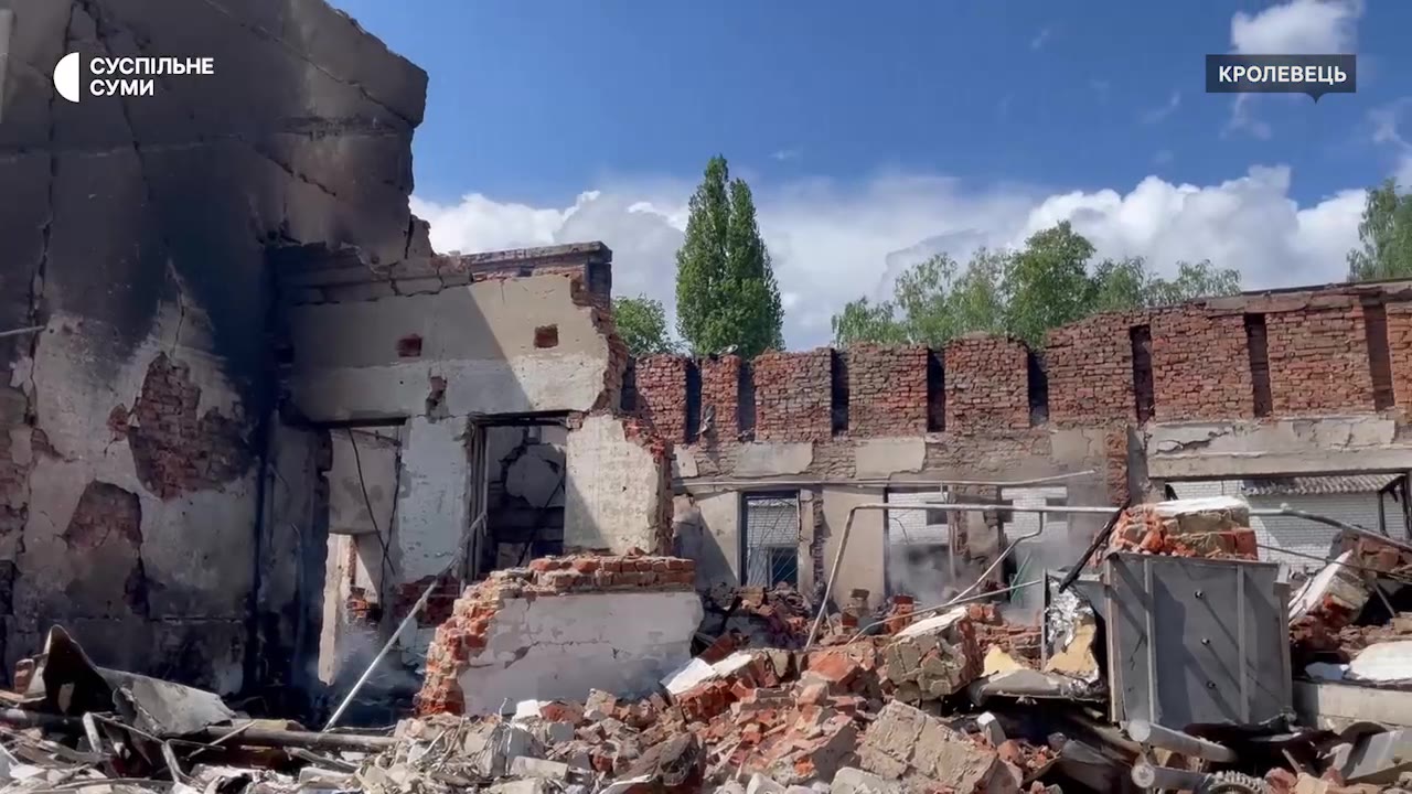 Damage in Krolevets of Sumy region as result of Russian drone strike