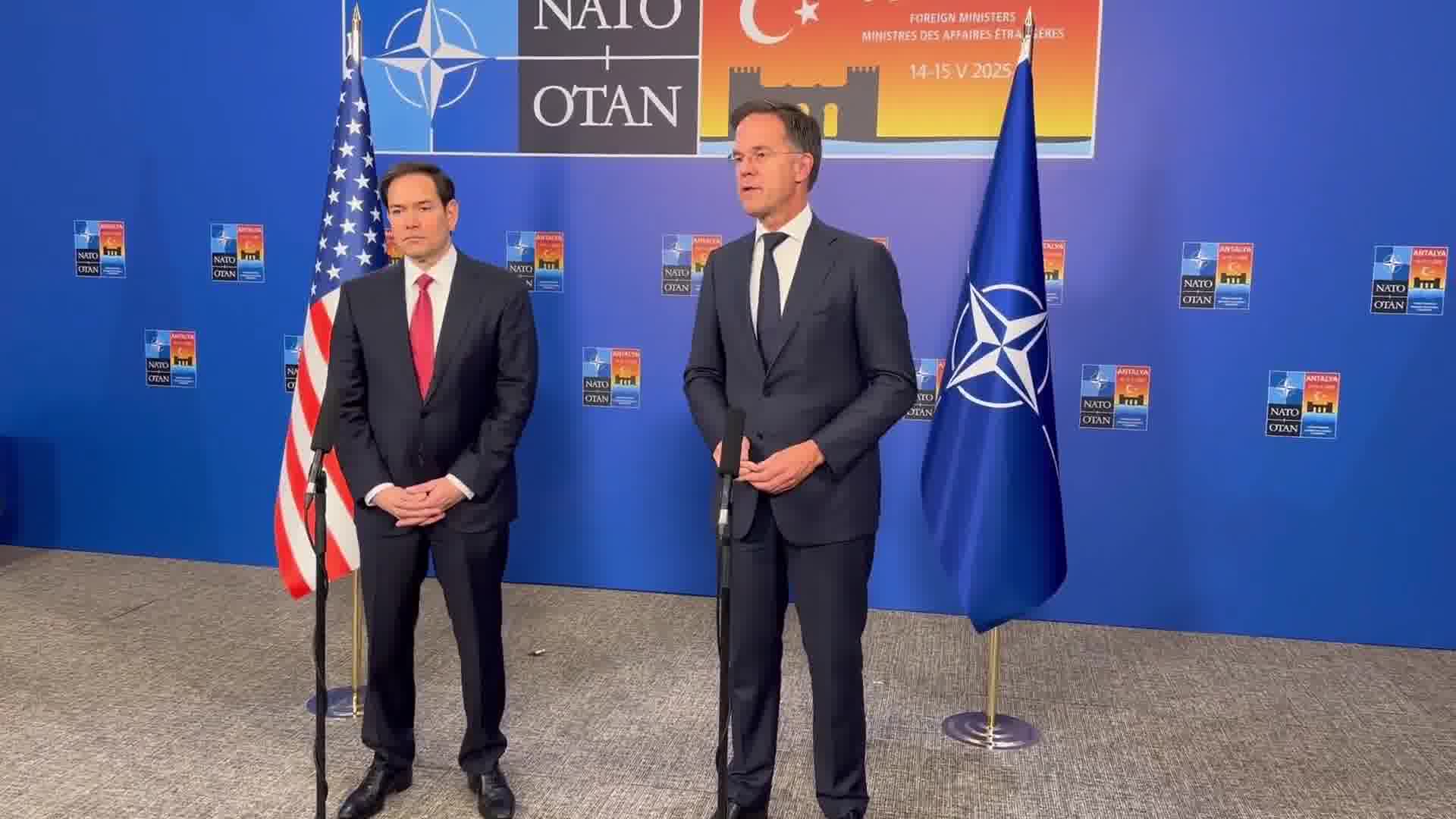 The big issue on everyone’s mind is what’s happening in Russia-Ukraine,” @SecRubio says as NATO top diplomats’ Antalya ministerial kicks off with Rubio-Rutte warm words
