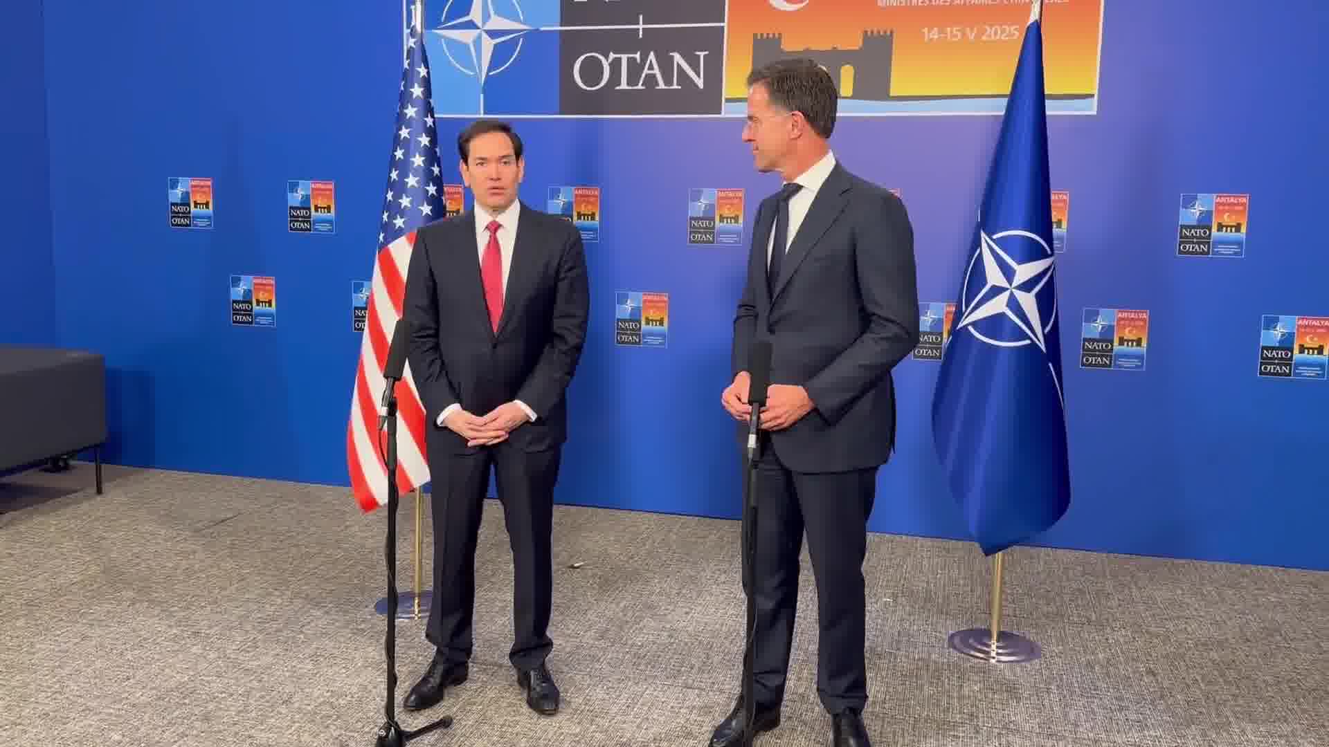 The big issue on everyone’s mind is what’s happening in Russia-Ukraine,” @SecRubio says as NATO top diplomats’ Antalya ministerial kicks off with Rubio-Rutte warm words