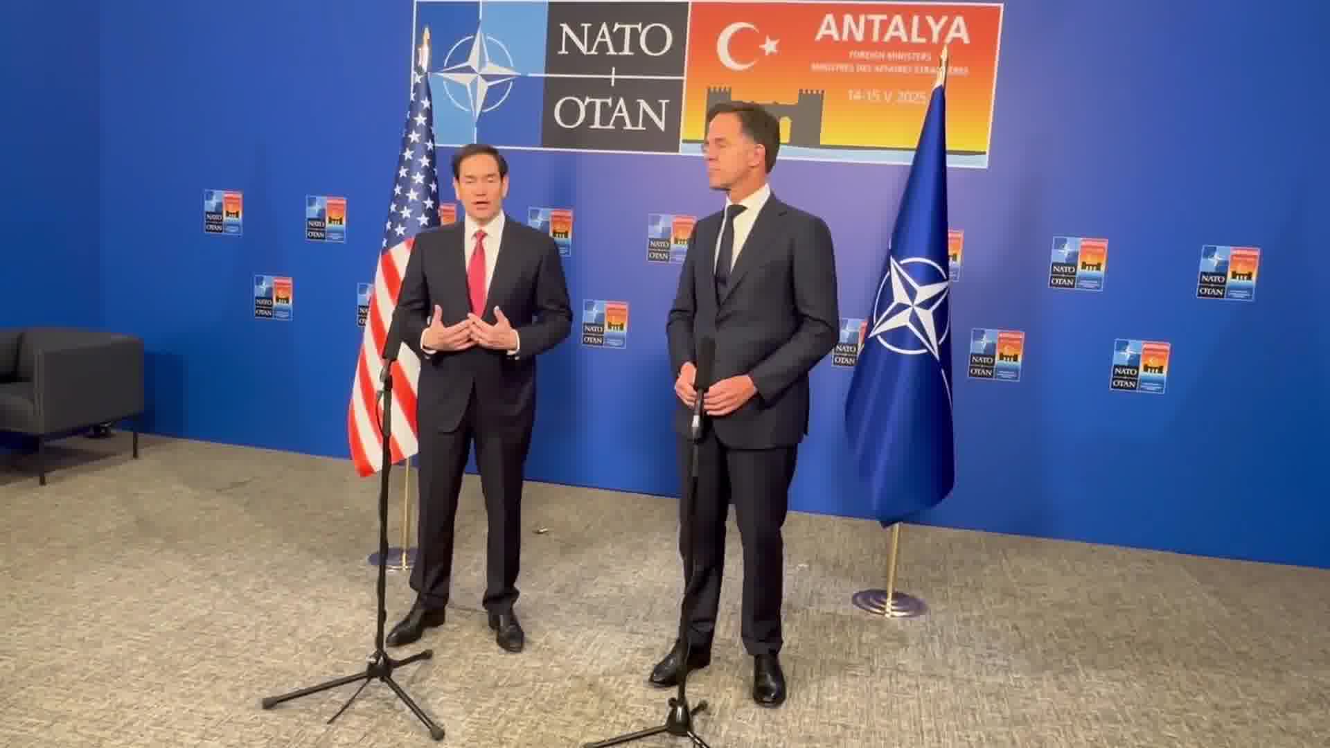 The big issue on everyone’s mind is what’s happening in Russia-Ukraine,” @SecRubio says as NATO top diplomats’ Antalya ministerial kicks off with Rubio-Rutte warm words