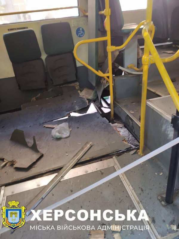 5 people wounded as result of drone strike at the city bus in Kherson