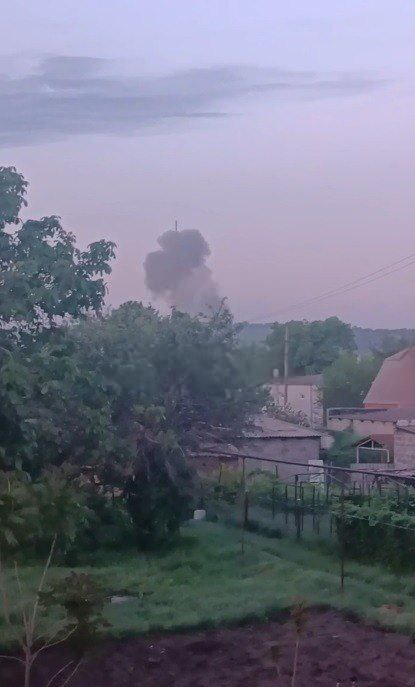 נזק בסלוביאנסק כתוצאה מתקיפת רחפנים