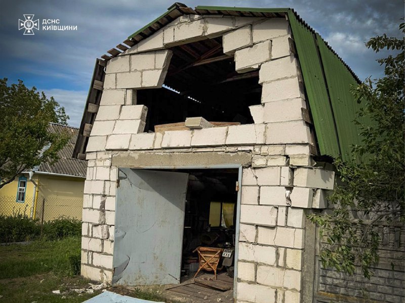 Destruction in Obukhiv district of Kyiv region as result of drone strikes