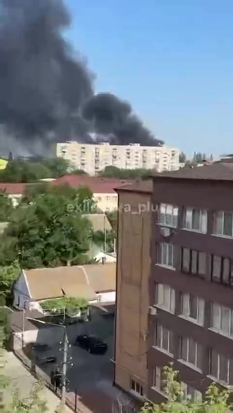 Big fire at Hydromash plant in occupied Melitopol