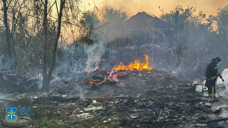 נזק במחוז בילחורוד-דניסטרובסקי כתוצאה מתקיפת רחפנים מסוג שאהד