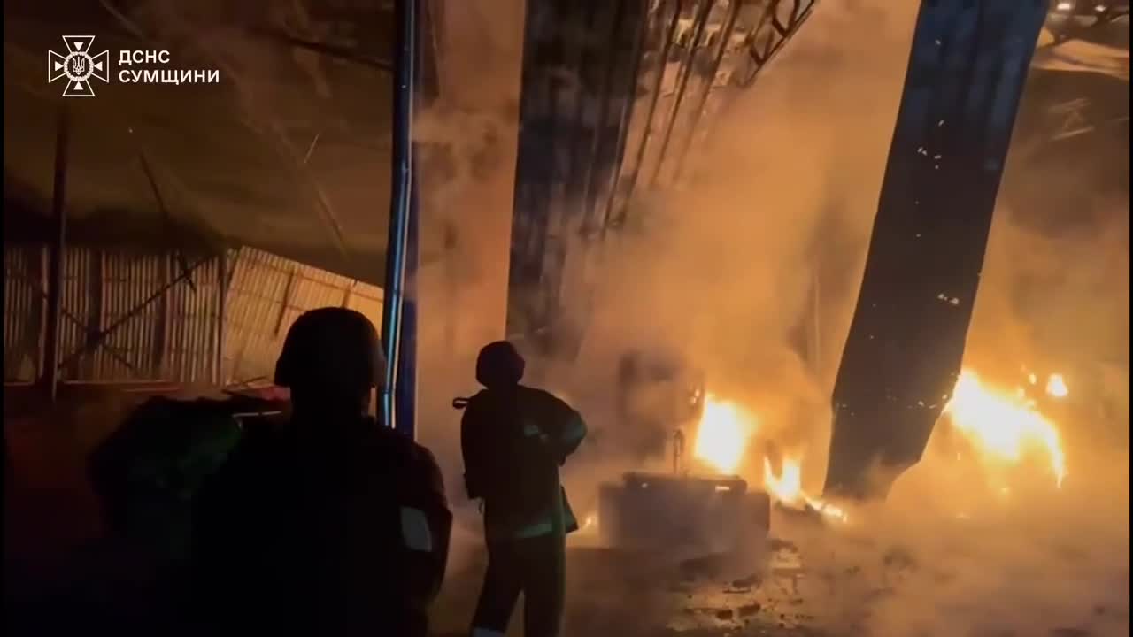 Agricultural enterprise was targeted in a drone strike in Lebedyn of Sumy region