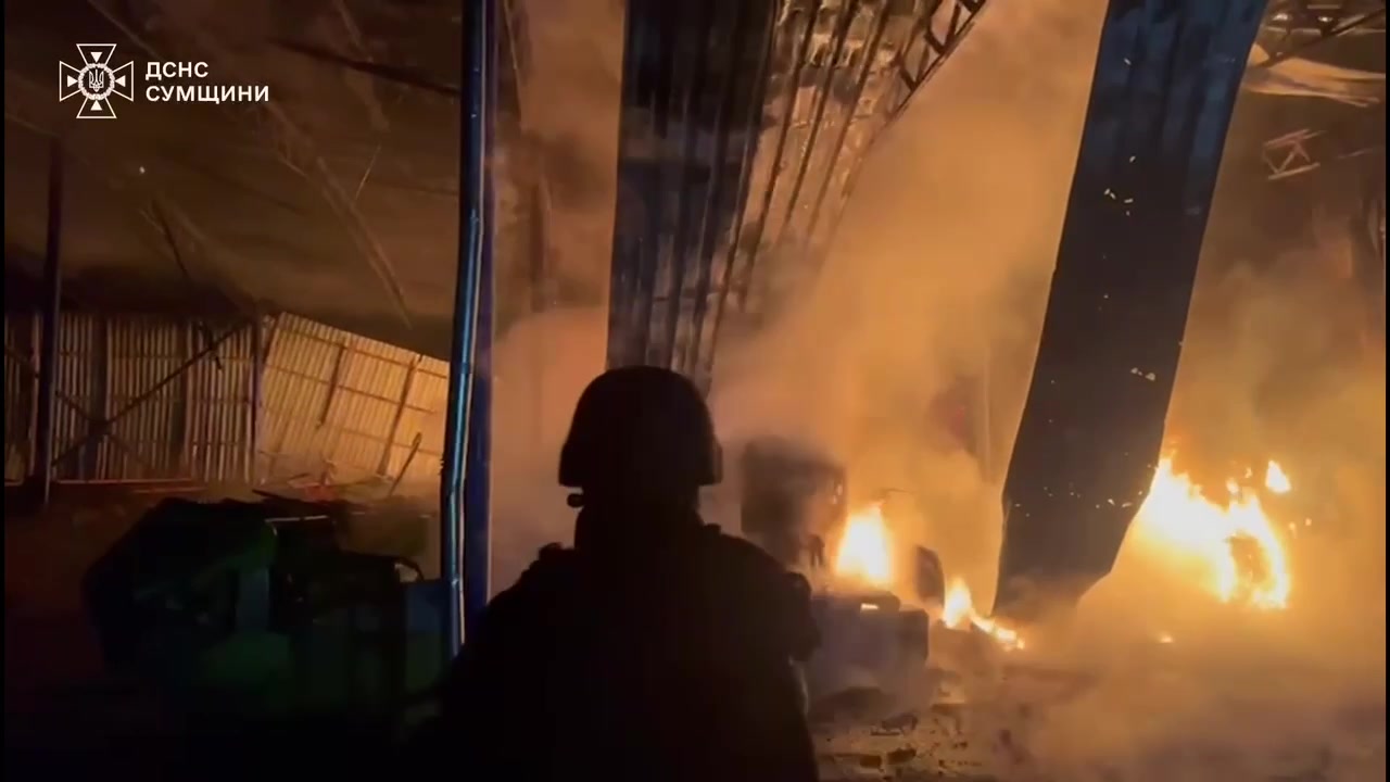 В Лебедине Сумской области беспилотник нанес удар по сельскохозяйственному предприятию