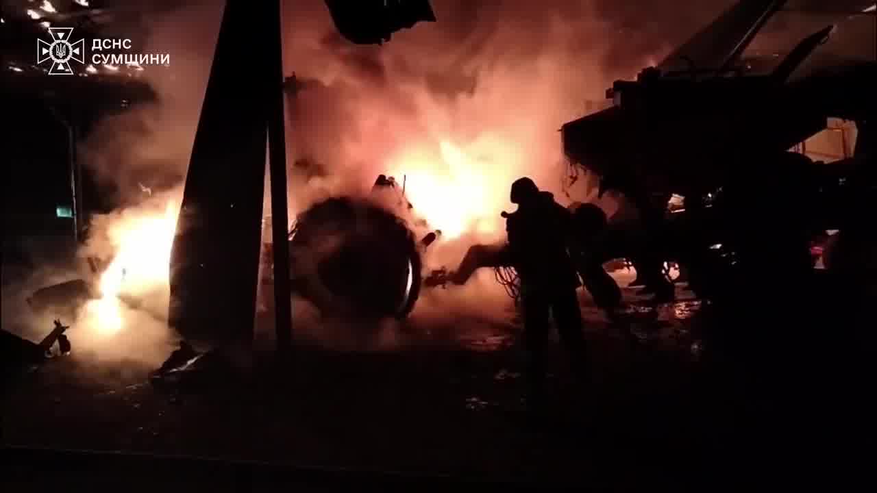 В Лебедине Сумской области беспилотник нанес удар по сельскохозяйственному предприятию