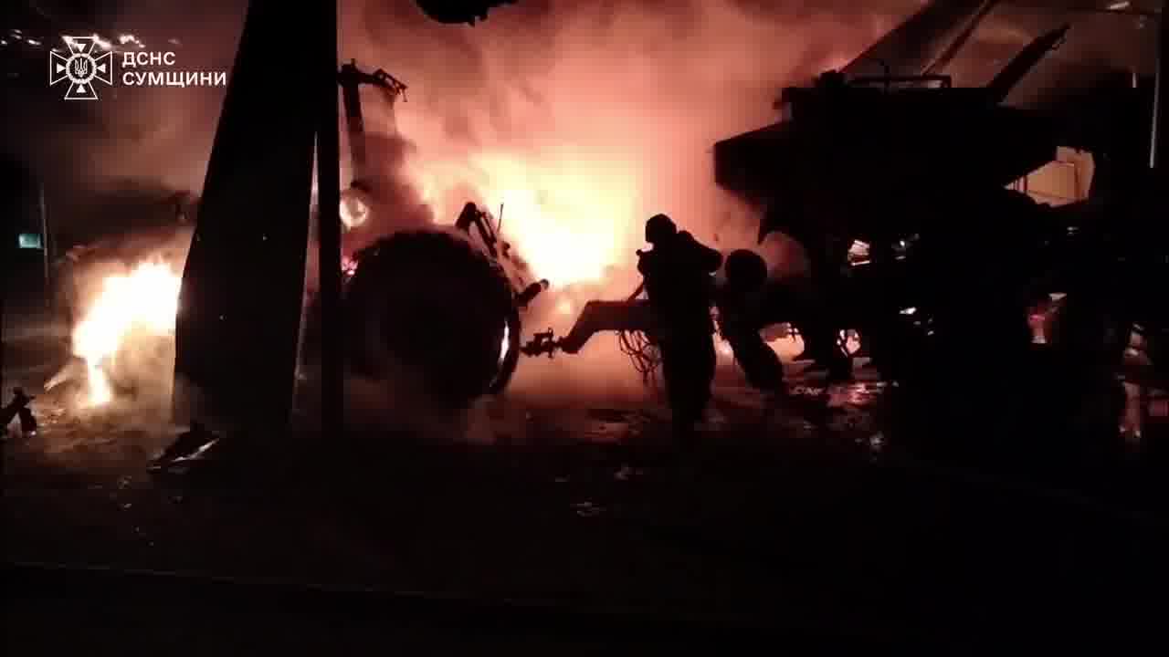 В Лебедине Сумской области беспилотник нанес удар по сельскохозяйственному предприятию