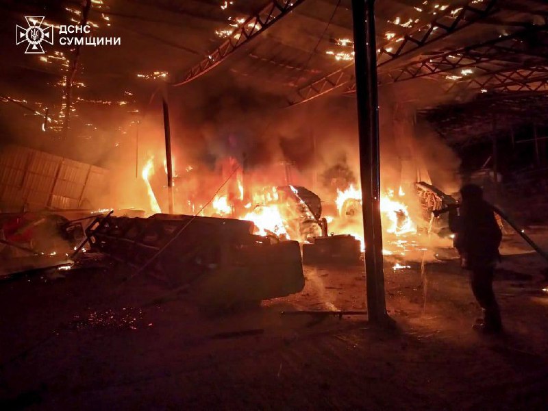 В Лебедине Сумской области беспилотник нанес удар по сельскохозяйственному предприятию