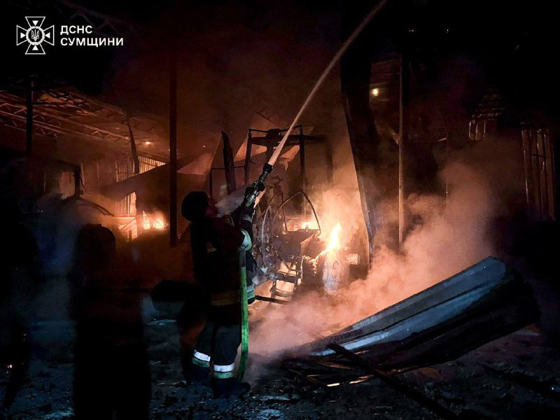 В Лебедине Сумской области беспилотник нанес удар по сельскохозяйственному предприятию