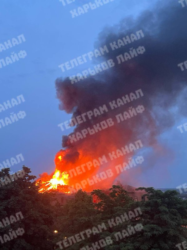 Fire reported at the military enlistment office in Kharkiv