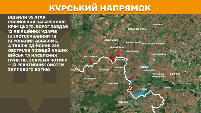 In Kursk region Ukrainian forces have repelled 35 Russian army assaults, - General Staff of Armed Forces of Ukraine reports
