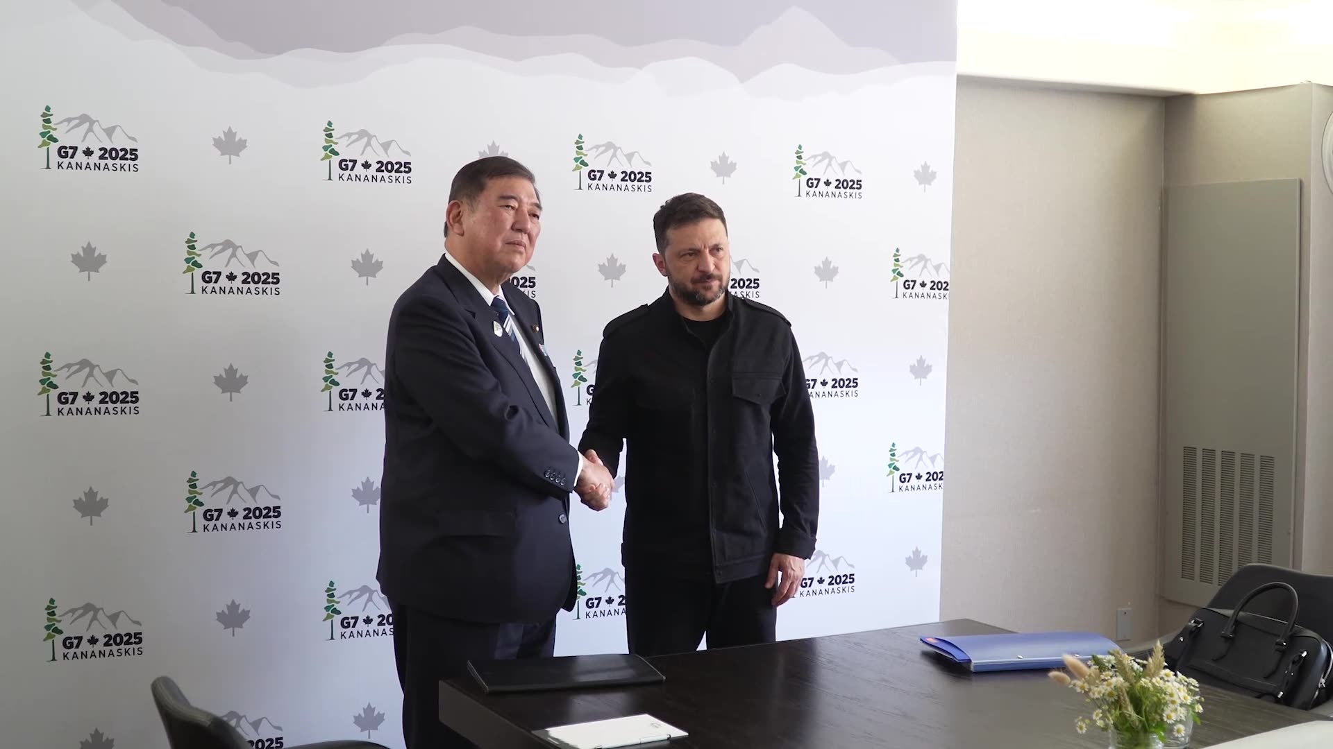 Zelenskyy met with Japanese Prime Minister Shigeru Ishiba on the sidelines of the G7 summit