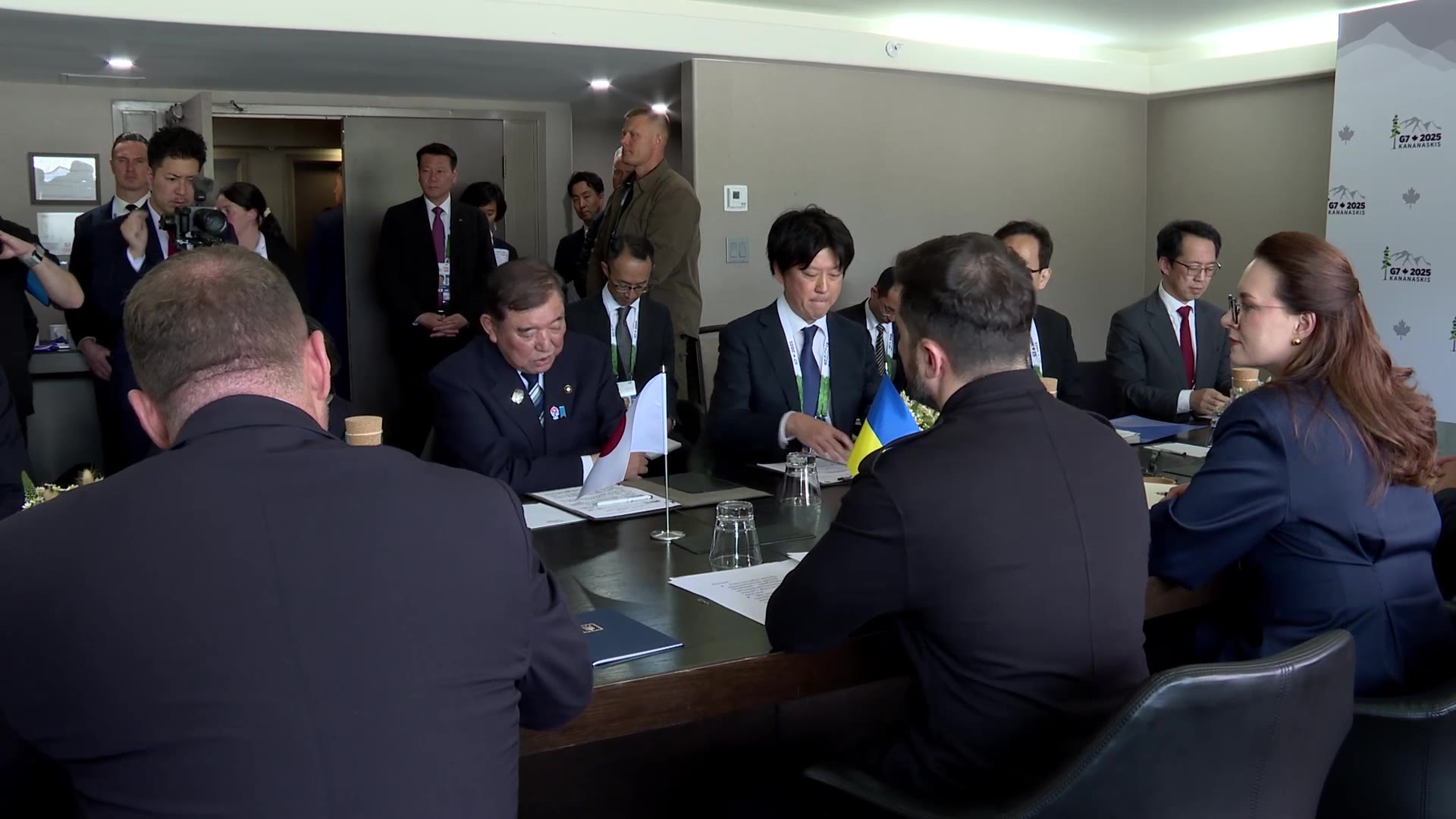 Zelenskyy met with Japanese Prime Minister Shigeru Ishiba on the sidelines of the G7 summit