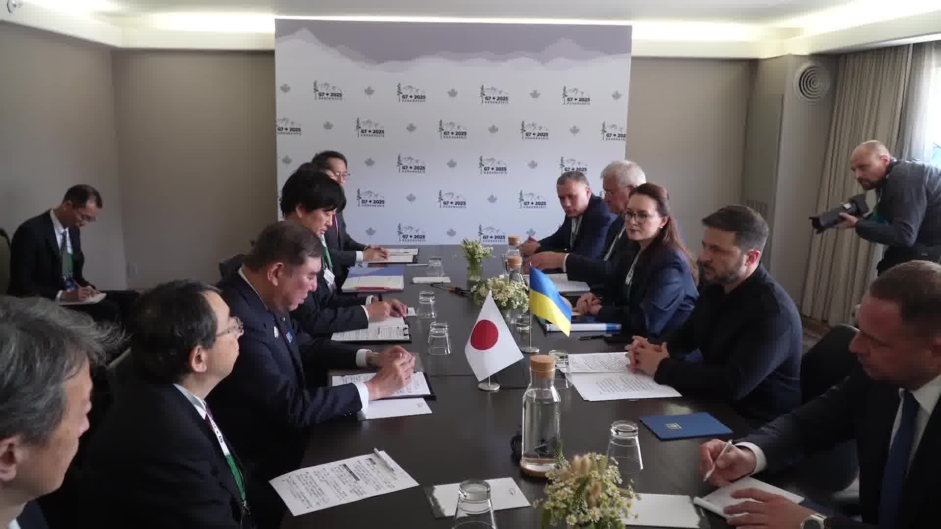 Zelenskyy met with Japanese Prime Minister Shigeru Ishiba on the sidelines of the G7 summit