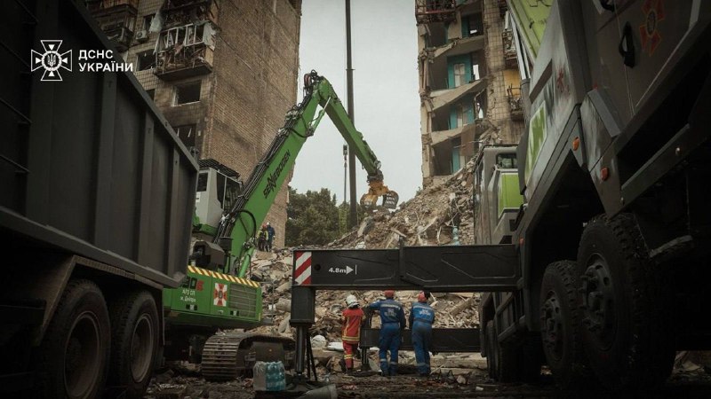 Search and rescue operation in Solomiansky district of Kyiv has been concluded, death toll rises to 23. In total 28 people killed, over 140 wounded as result of Russian missile and drone strikes in Kyiv yesterday