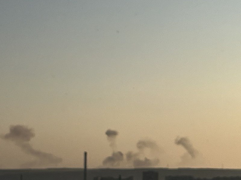 Violent explosions were reported in Sloviansk