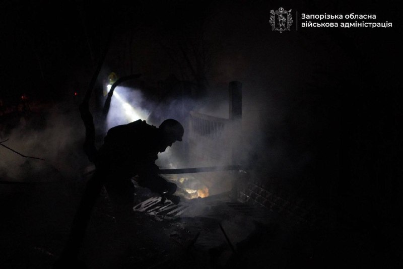 Destruction in Zaporizhzhia as result of Russian strikes