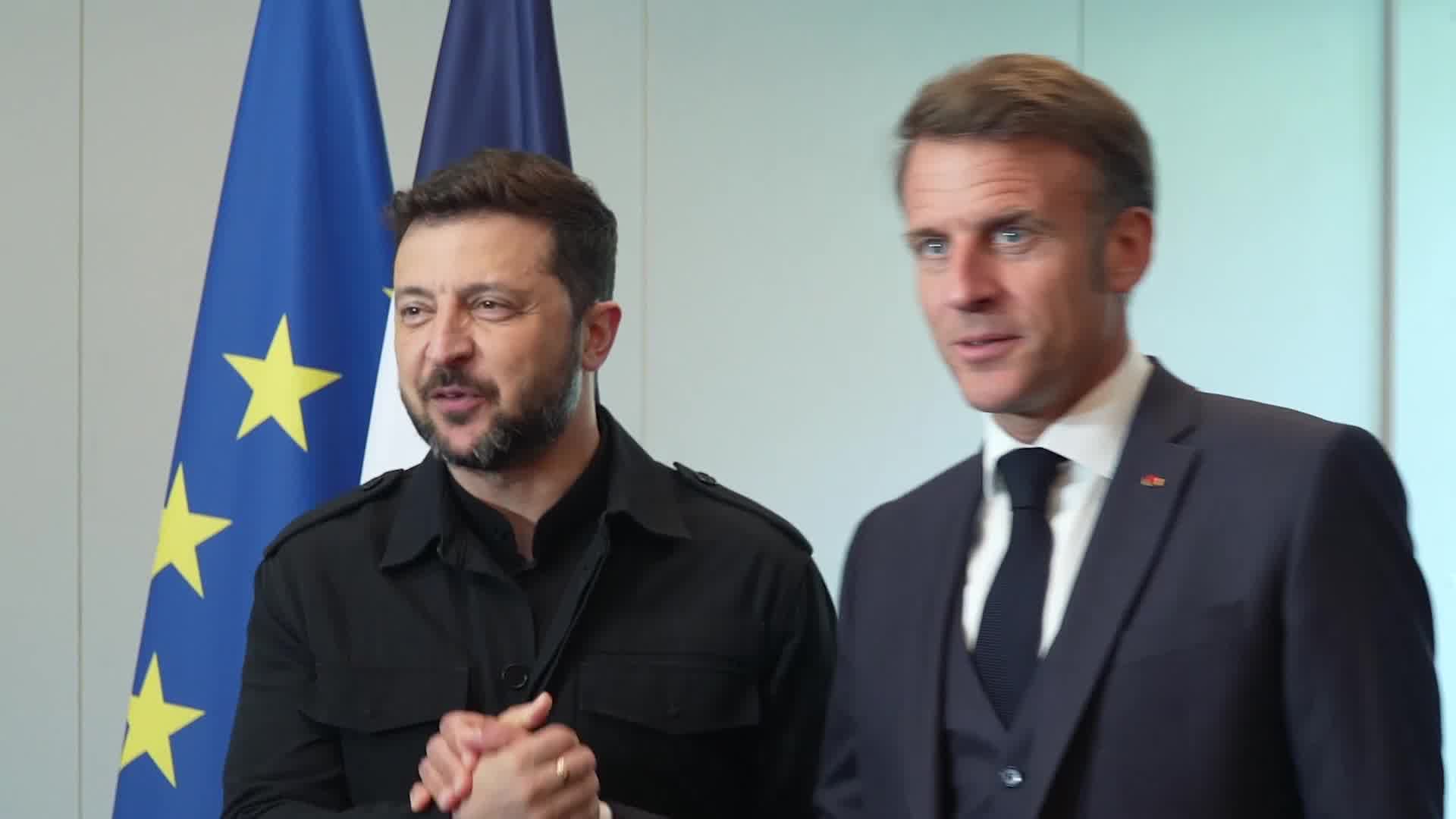 President of Ukraine Zelensky met with President of France Macron 