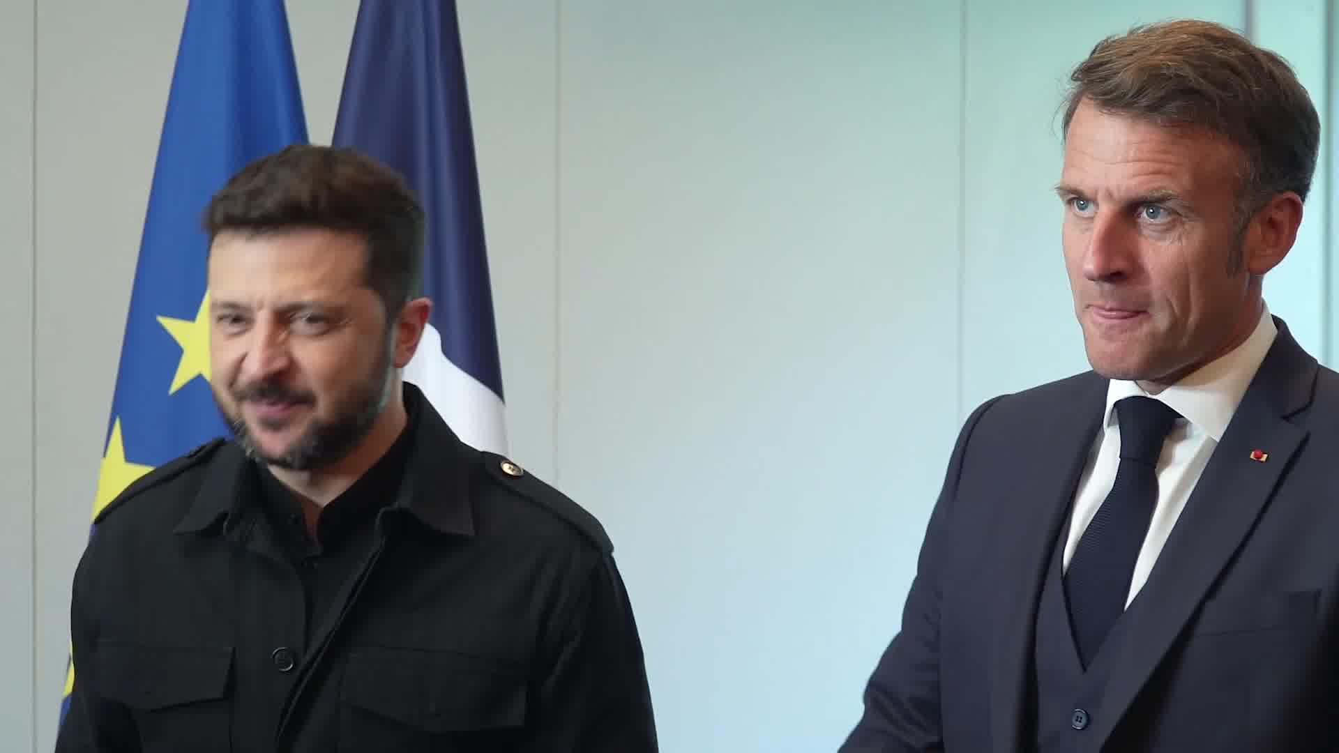 President of Ukraine Zelensky met with President of France Macron 