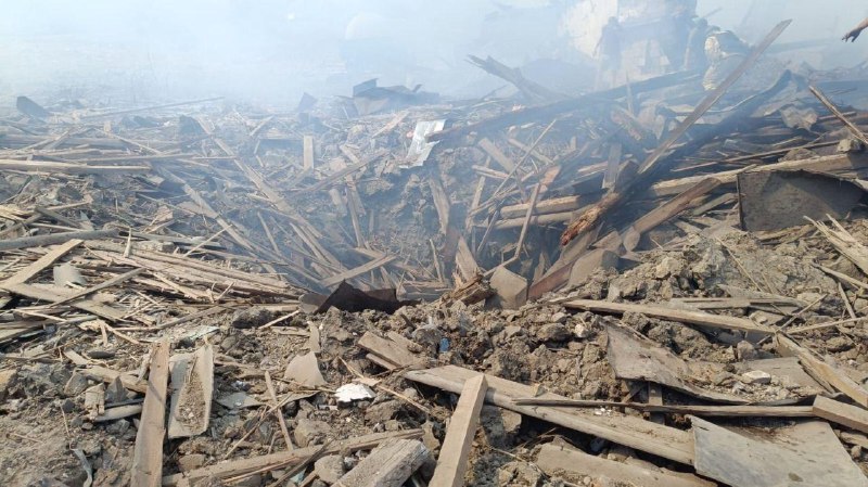 Destruction as result of missile strike in Huliaipole in Dnipropetrovsk region, there are casualties