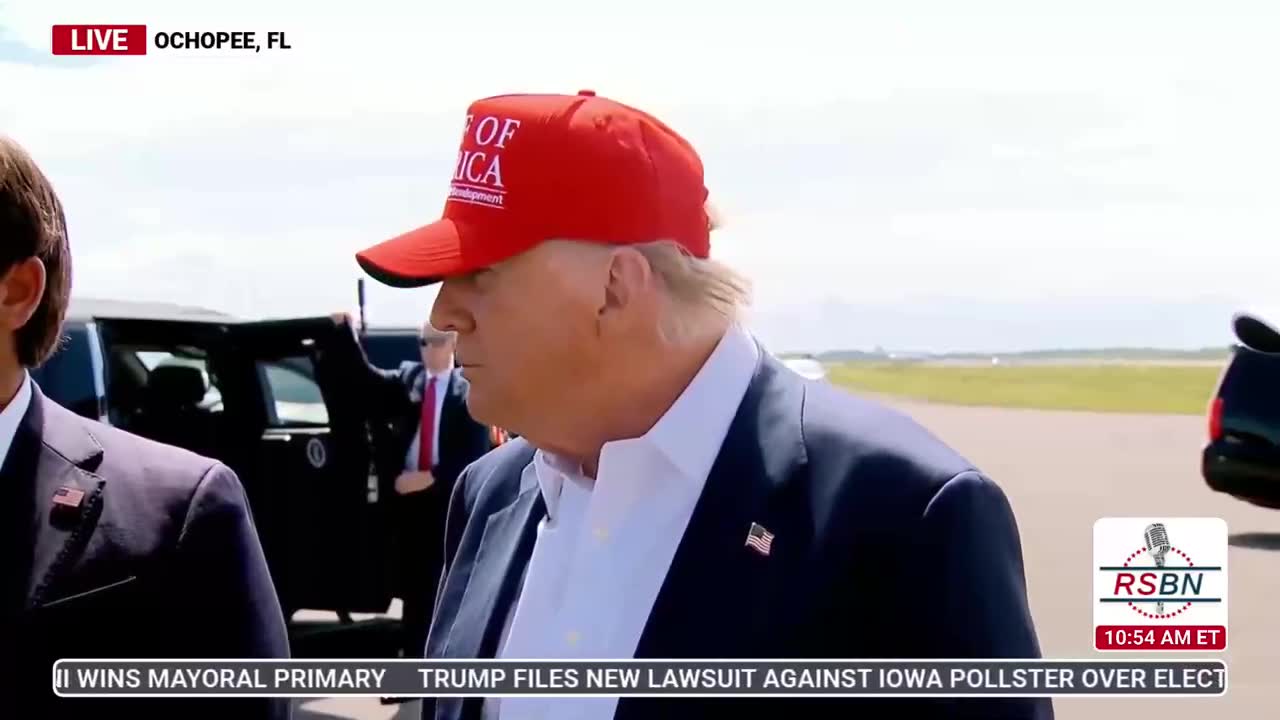 REPORTER: Russia has about 50,000 troops stationed outside of Sumy in Ukraine. What will you do if Russia authorized an offensive? TRUMP: We'll see what happens