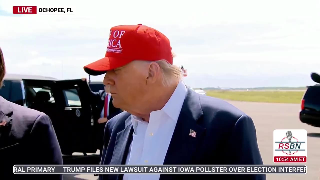 REPORTER: Russia has about 50,000 troops stationed outside of Sumy in Ukraine. What will you do if Russia authorized an offensive? TRUMP: We'll see what happens