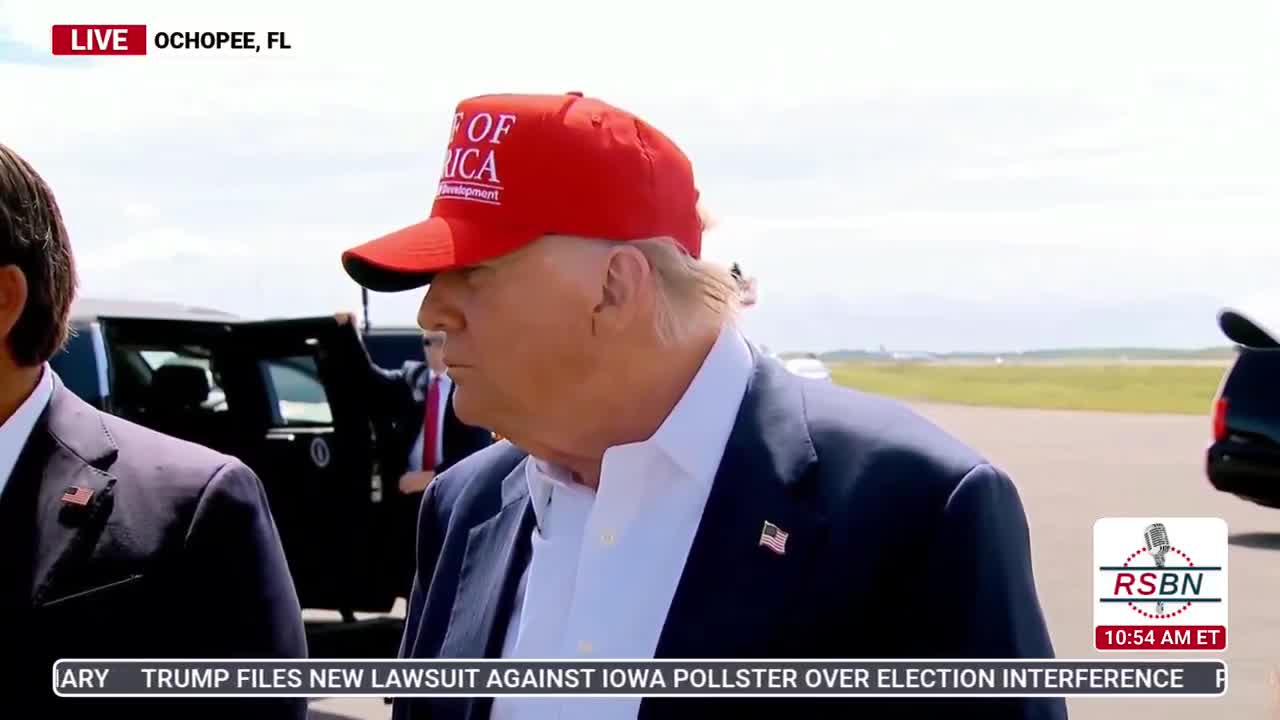 REPORTER: Russia has about 50,000 troops stationed outside of Sumy in Ukraine. What will you do if Russia authorized an offensive? TRUMP: We'll see what happens