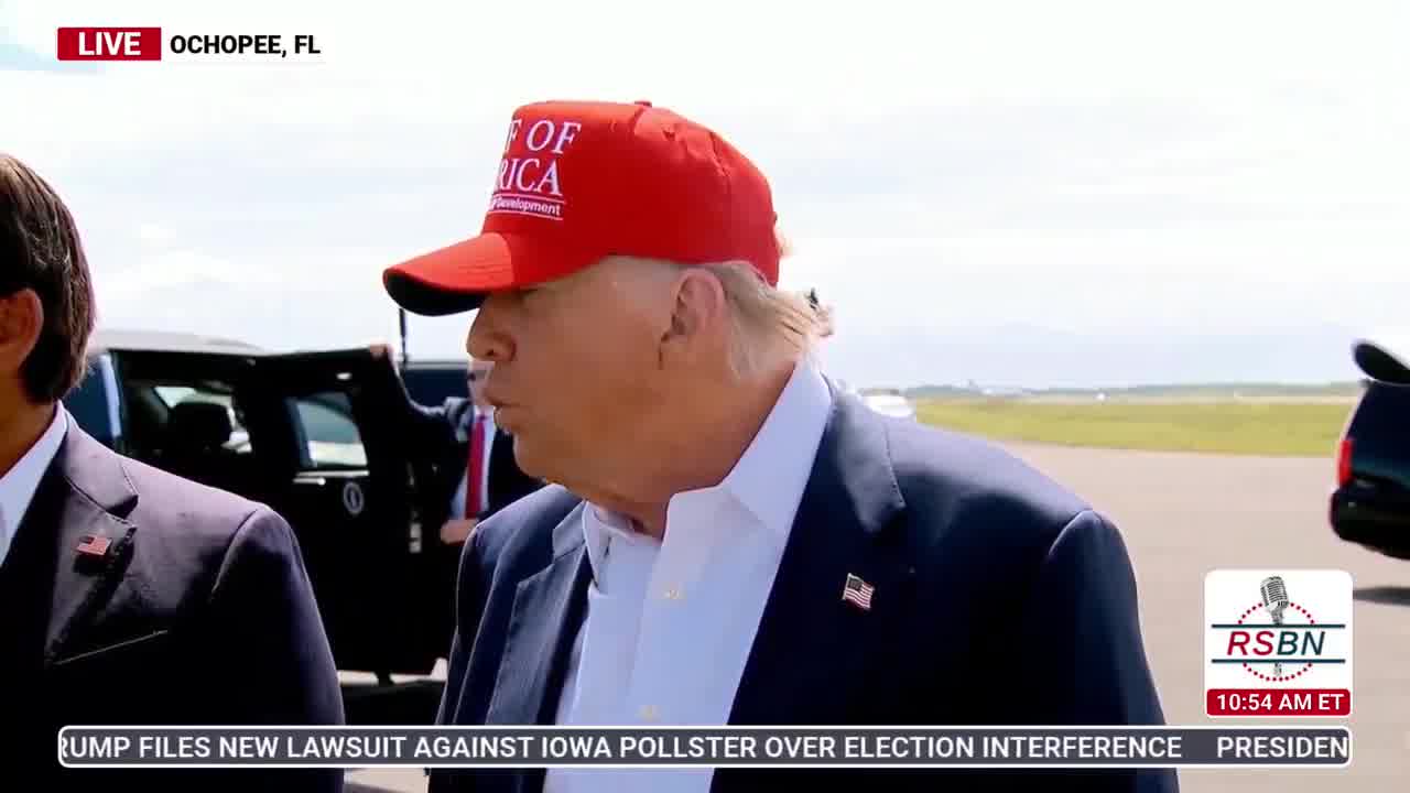 REPORTER: Russia has about 50,000 troops stationed outside of Sumy in Ukraine. What will you do if Russia authorized an offensive? TRUMP: We'll see what happens