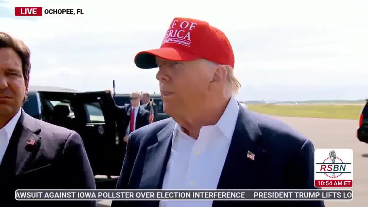 REPORTER: Russia has about 50,000 troops stationed outside of Sumy in Ukraine. What will you do if Russia authorized an offensive? TRUMP: We'll see what happens
