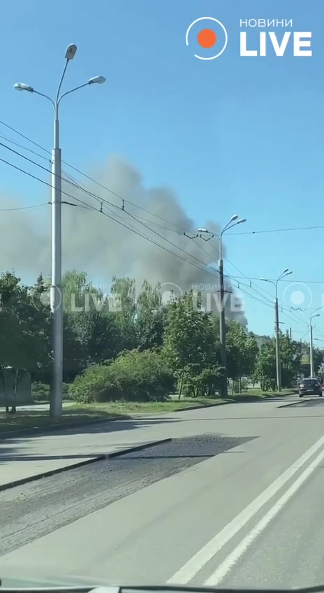 Smoke is rising over Poltava after drone strikes, reportedly military enlistment office was targeted