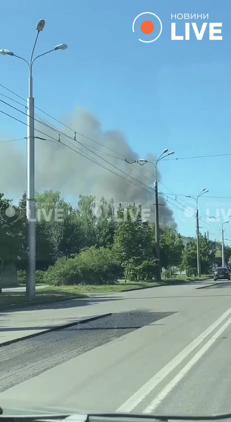 Smoke is rising over Poltava after drone strikes, reportedly military enlistment office was targeted