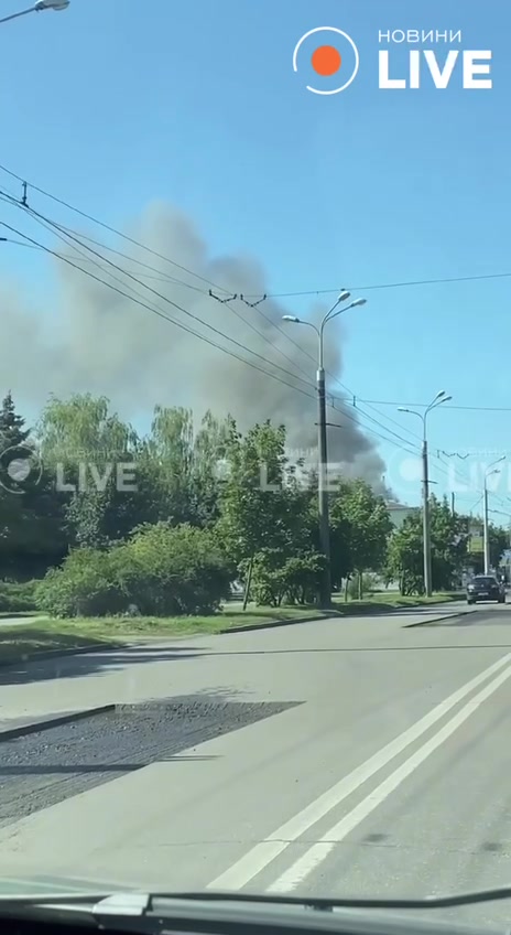 Smoke is rising over Poltava after drone strikes, reportedly military enlistment office was targeted
