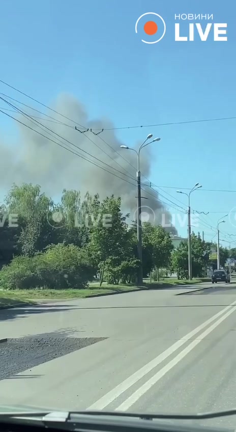 Smoke is rising over Poltava after drone strikes, reportedly military enlistment office was targeted