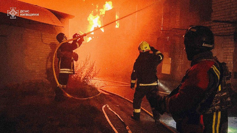 Škody v několika okresech Kyjevské oblasti v důsledku útoků dronů